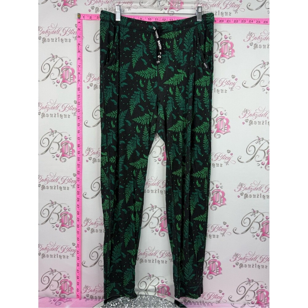 Bn3th pants pj style joggers trees forest Green Fern Print Men's Joggers